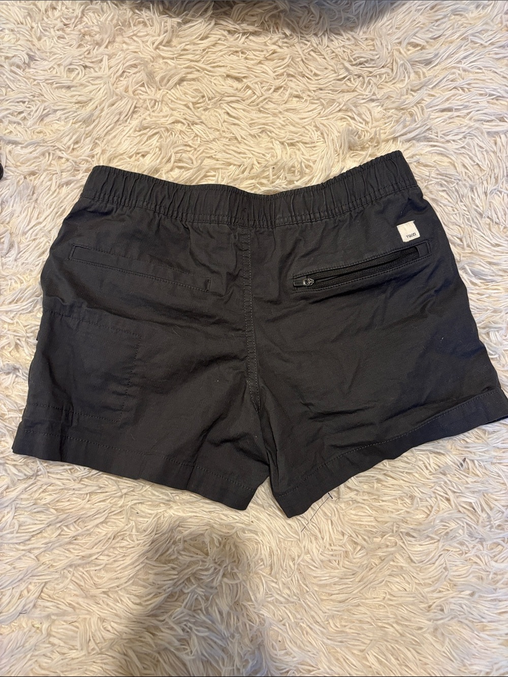 Vuori Black Elastic Waist Athletic Shorts with Drawstring - Picture 2 of 4